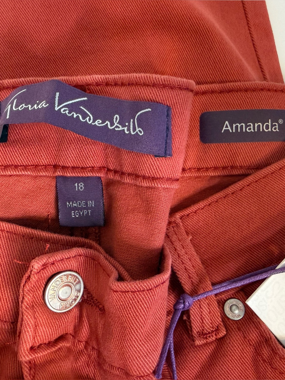 Gloria Vanderbilt Amanda Classic Rise Jeans in Autumn Blaze Women’s Size 18 - Picture 14 of 15